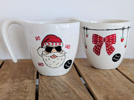 Bundle: Santa Cool + Zuckerschleife – handbemalt, weihnachtlich, limitiert