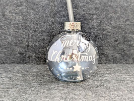 Trinkkugel „Merry Christmas“ grau