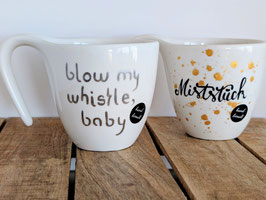 Bundle: Blow my whistle + Miststück – handbemalt, frech & zweideutig