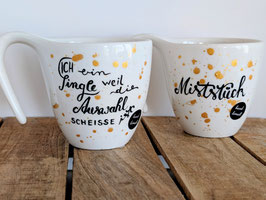 Bundle: Ich bin Single + Miststück – frech, handbemalt, Statement-Set