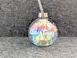Trinkkugel „Merry Christmas“ irisierend