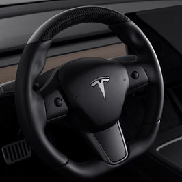 TESLA MODEL Y STARTECH LEDER -/ CARBON SPORTLENKRAD