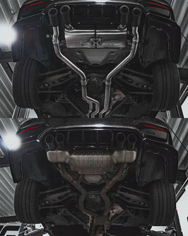 HG-Motorsport EGO-X Klappenabgasanlage 2,75 Zoll mit Edelstahl Endrohren für BMW M2 F87 | M3 F80 | M4 F82 | mit Einbau möglich