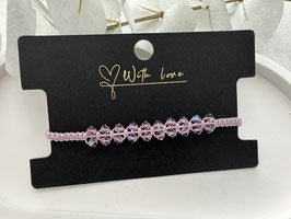 Makramee -Swarovski Armband