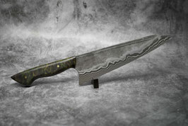 KIRITSUKE Flacherl: 30 Lagen Damast (Maserbirke grün)