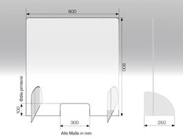 Schutzwand aus Plexiglas® Stecksystem M