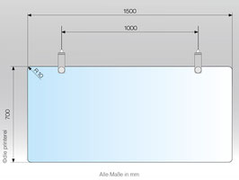 Spuckschutz Abhängung aus Plexiglas®