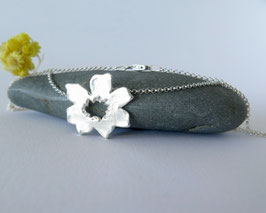 Pendentif Coquelicot sur chaine argent