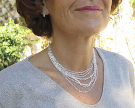 Collier chaines argent