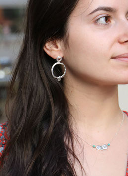 Boucles d'oreilles Source plaqué argent