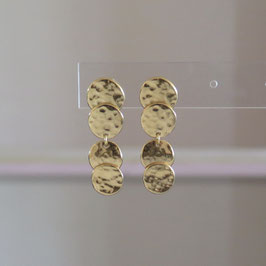 Boucles d'oreilles martelé doré à l'or fin 24kt