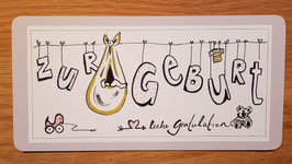 Postkarte "Zur Geburt"
