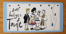 Postkarte "zur heiligen Taufe hellblau"