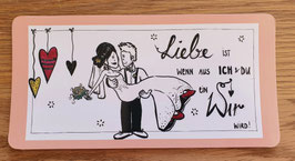Postkarte "...wenn aus ICH und DU ein WIR wird"