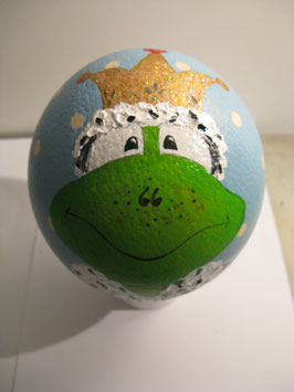 Straussenei "Froschkönig Theo"