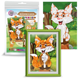 Basteln nach Zahlen Junior Motiv Fuchs, 21x30 cm - ab 4+6 Jahre* - Art.Nr. BS-J79, Art.Nr. BS-J78