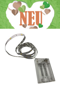 LED-Band, 1m, flexibel, selbstklebend - batteriebetrieben