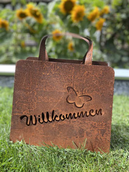 Handtasche "Willkommen mit Schmetterling"