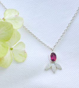 Collier tourmaline rose