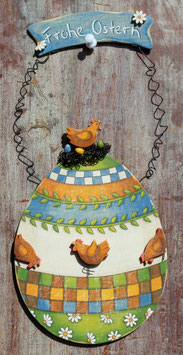 Patchwork-Ei "Frohe Ostern"