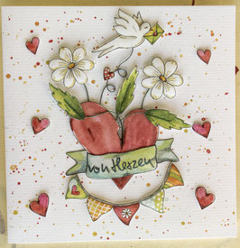 Karte "von Herzen"