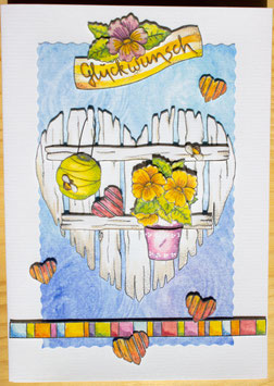 Zaunherz "Glückwunsch"