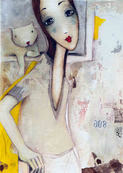 Love cat - 65 cm x 46 cm