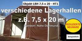 Lagerhalle - Leichtbauhalle 7,5 x 20 m - Reduzierte Neuware - HT