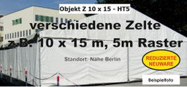 Stabiles Festzelt 10 x 15 m ohne Schneelast - 5m BA - Reduzierte Neuware - HT