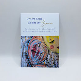 Trauer-Begleitkarte "Unsere Seele gleicht der Sonne"
