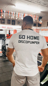 T-Shirt hellgrau GO HOME DISCOPUMPER