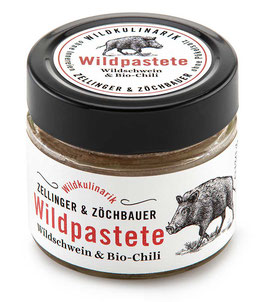 Wildpastete Wildschwein & Bio-Chili. Ab Herbst 2023 wieder erhältlich.