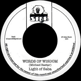 Light Of Saba - Words Of Wisdom | 7" Saba