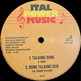 G Vibes - Talking Done | 12" Ital Power