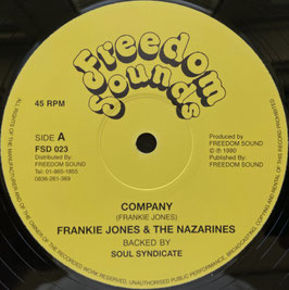 Frankie Jones & The Nazarines - Company | 12" Freedom Sounds