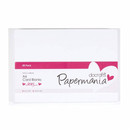 Papermania A6 Karten und Umschläge (50 Stück) weiss