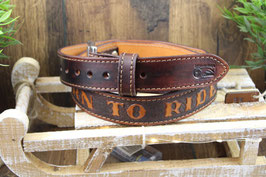 Bikergürtel punziert mit Conchos