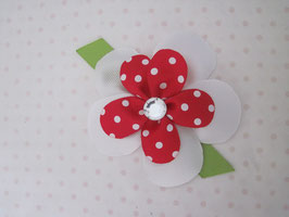 Large Double Ribbon Flowers W/Leave