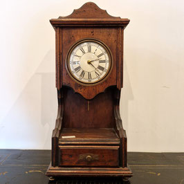 Orologio, con struttura in legno con cassettino