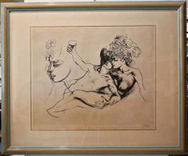 Litografia Amanti 1983  , R. Guttuso