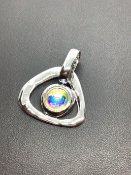 Pendentif en argent signé Pierre Lang – pierre multicolore