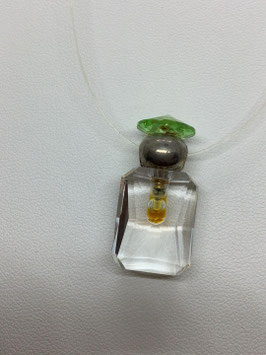 Collier pendentif flacon de parfum miniature – cristal & argent 925