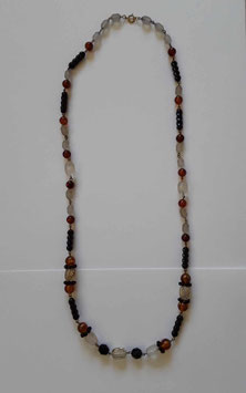 Long collier rétro vintage – perles mixtes