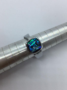Bague en ormeaux – diamètre 14 cm (réglable), bleu aux reflets verts et violets