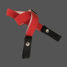Ceinture sans boucle "Rouge & Noir"