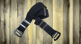 Ceinture deux boucles "Esterel" élastine en noir