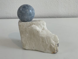 BLAUWE CALCIET (5 cm) op ruwe marmer *motovatie & wilskracht*