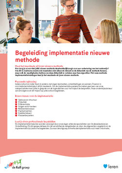 Flyer: Begeleiding implementatie nieuwe methode