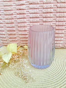elegante Glasvase, gerillt