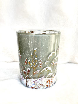 Windlichtglas, "Winterlandschaft"